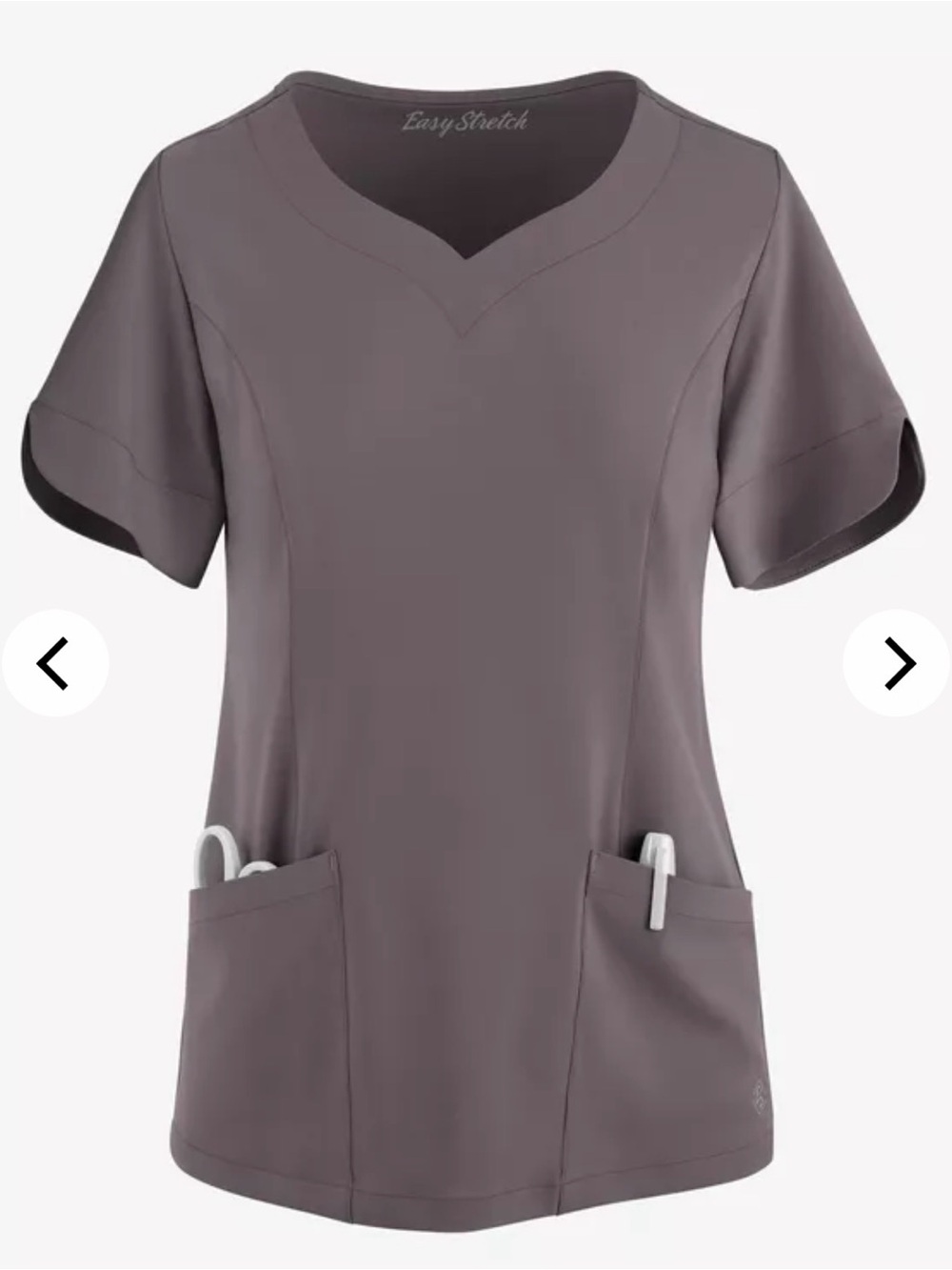 Women's V-Neck Medical Scrub Top in Taupe
